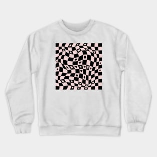 Warped Chess Game Board Crewneck Sweatshirt